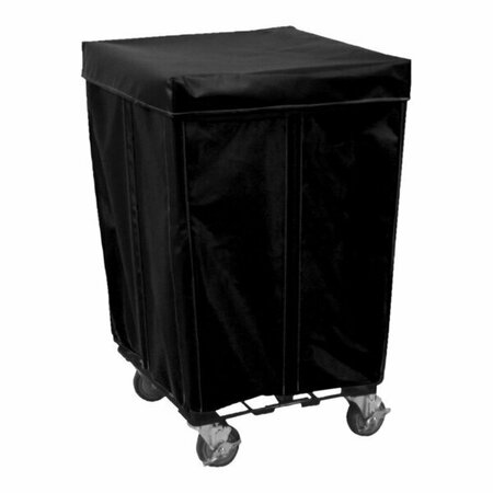 ROYAL BASKET TRUCKS 10 Cu. Ft. Black Vinyl Square Collection Cart with 4 Swivel 50AR25KKKPWA4ULT